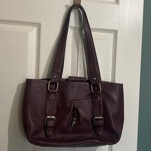 Genuine leather dark burgundy/brown Etienne Aigner Handbag